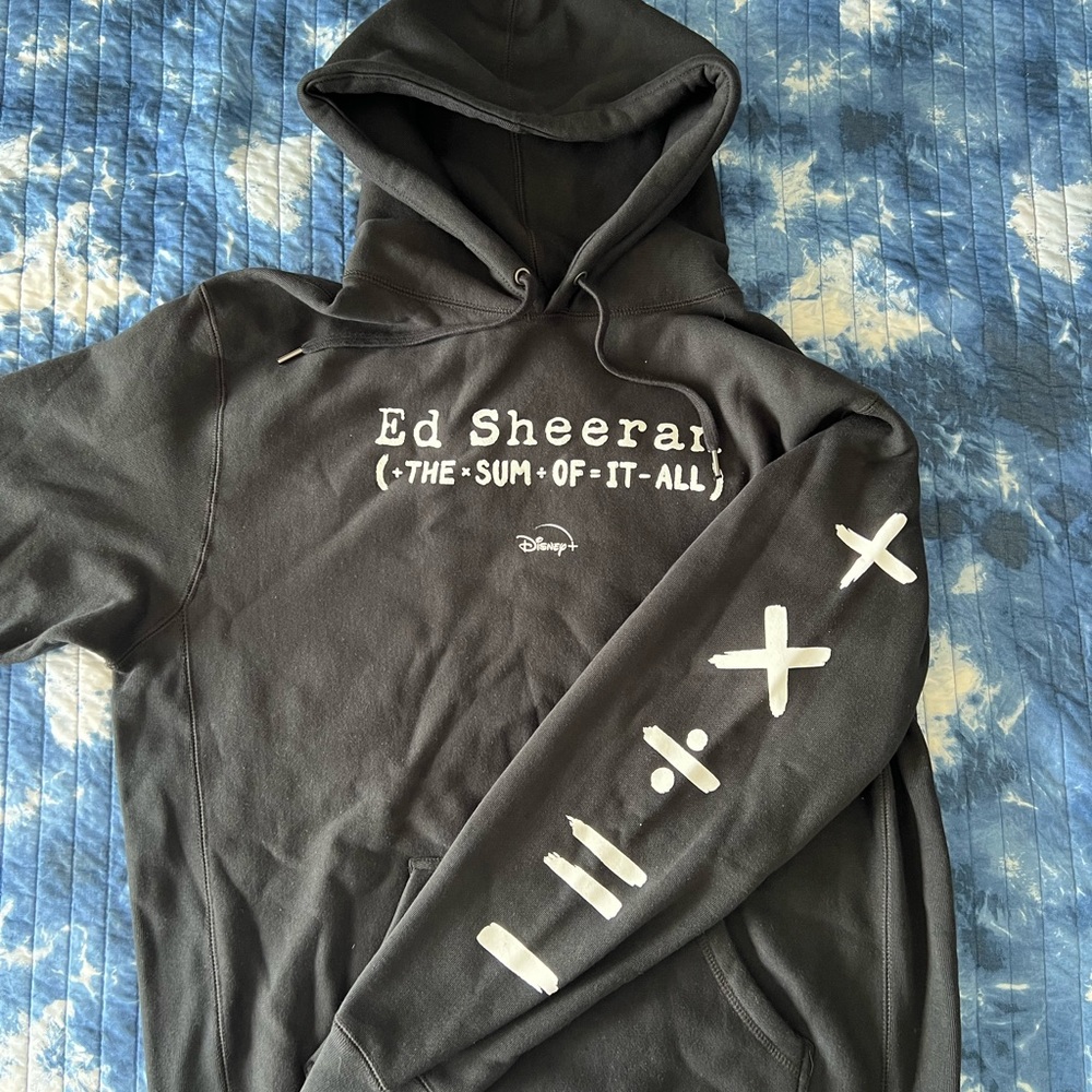 Ed Sheeran official The Sum of It All black hoodie, size large